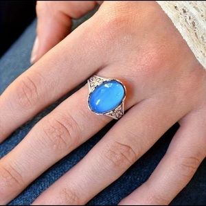 New silver plated mood ring size 9